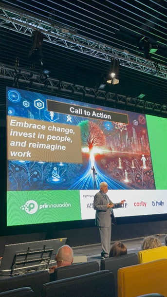Prof Dolan speaking at innovation congress in Madrid